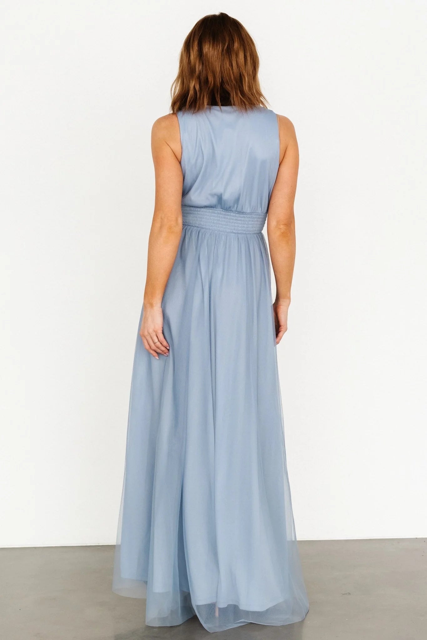 Kamila Tulle Maxi Dress | Whisper Blue