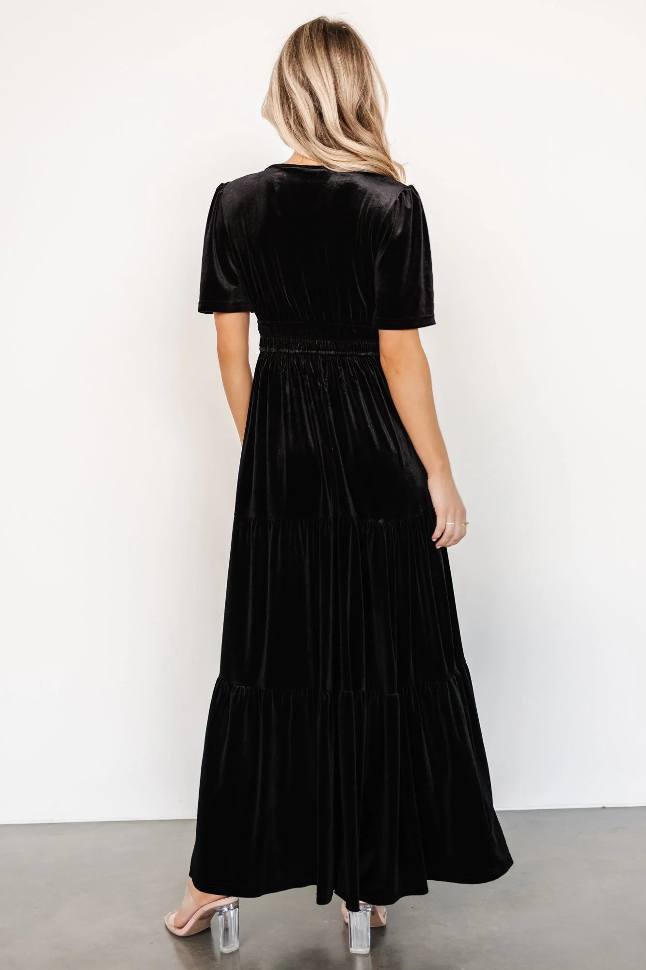 Artemis Velvet Maxi Dress | Black