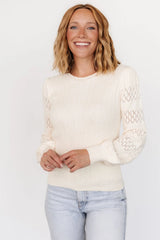 April Knit Sweater | Cream