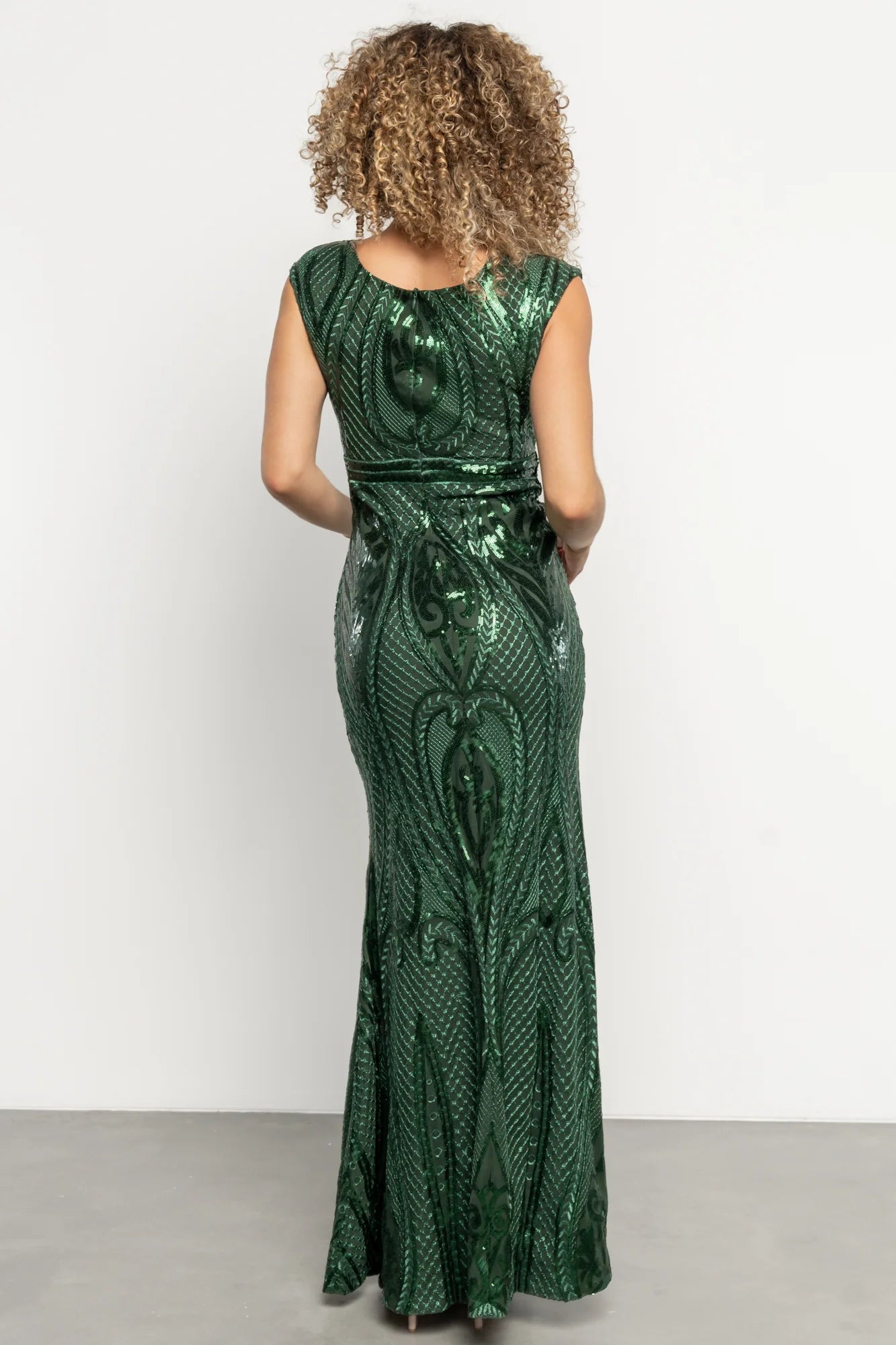 Alessia Sequin Gown | Green