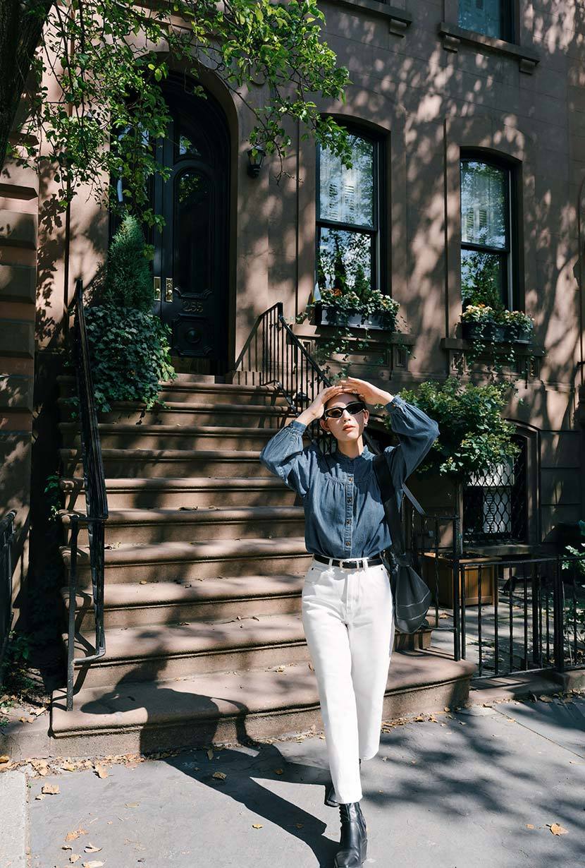 Bentley Straight Cropped Jeans - White