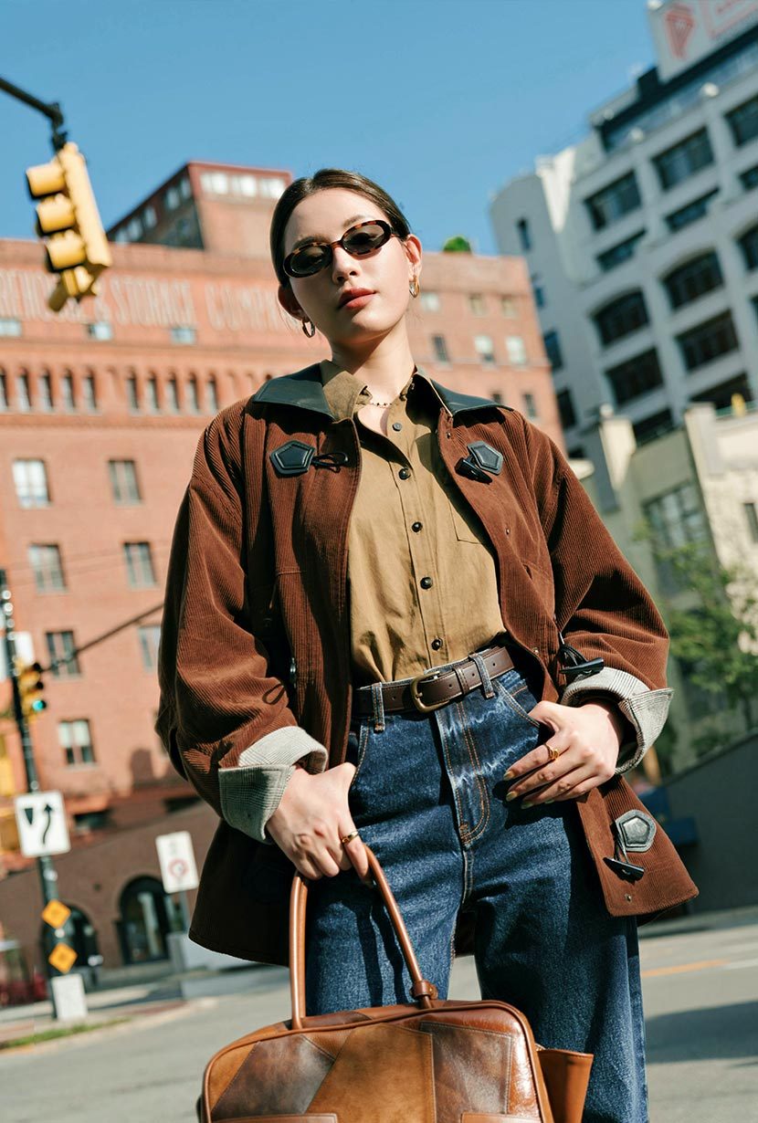 Bryce Corduroy Barn Jacket - Sepia