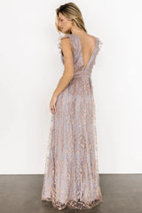 Arlene Shimmer Gown | Dusty Lilac + Rose