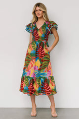 Marielle Smocked Midi Dress | Multi Print