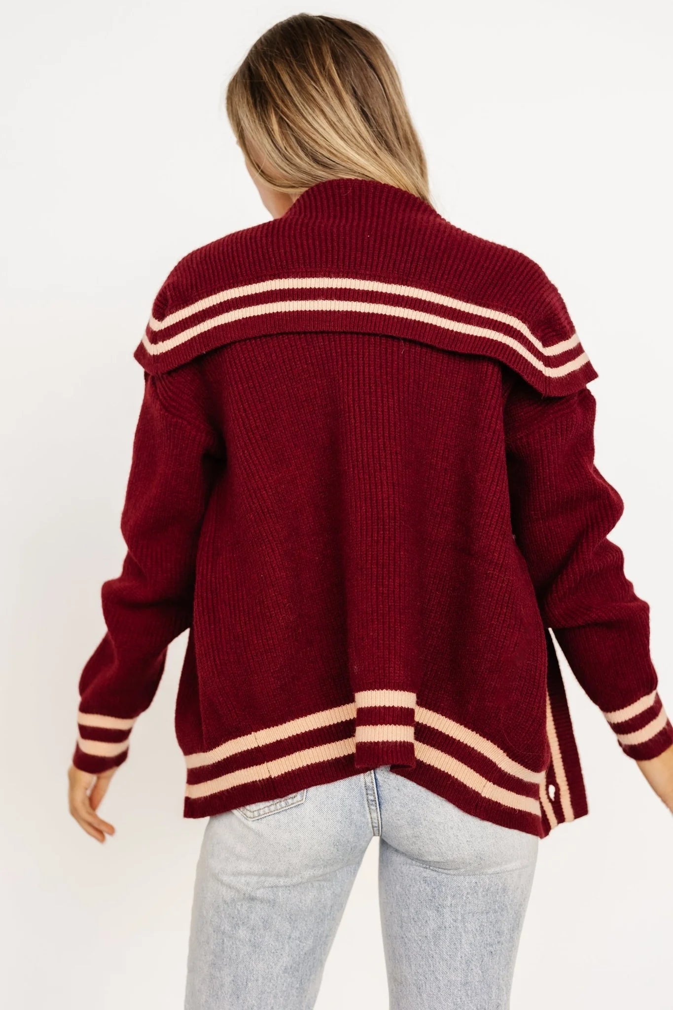 Corbett Knit Cardigan | Burgundy