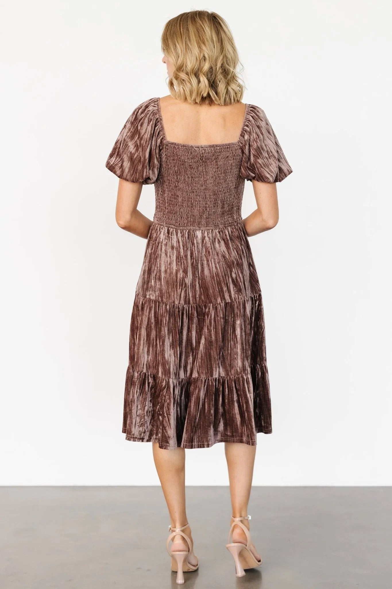 Fay Velvet Midi Dress | Cocoa