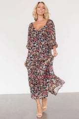 Nevaeh Bubble Sleeve Dress | Multi Floral