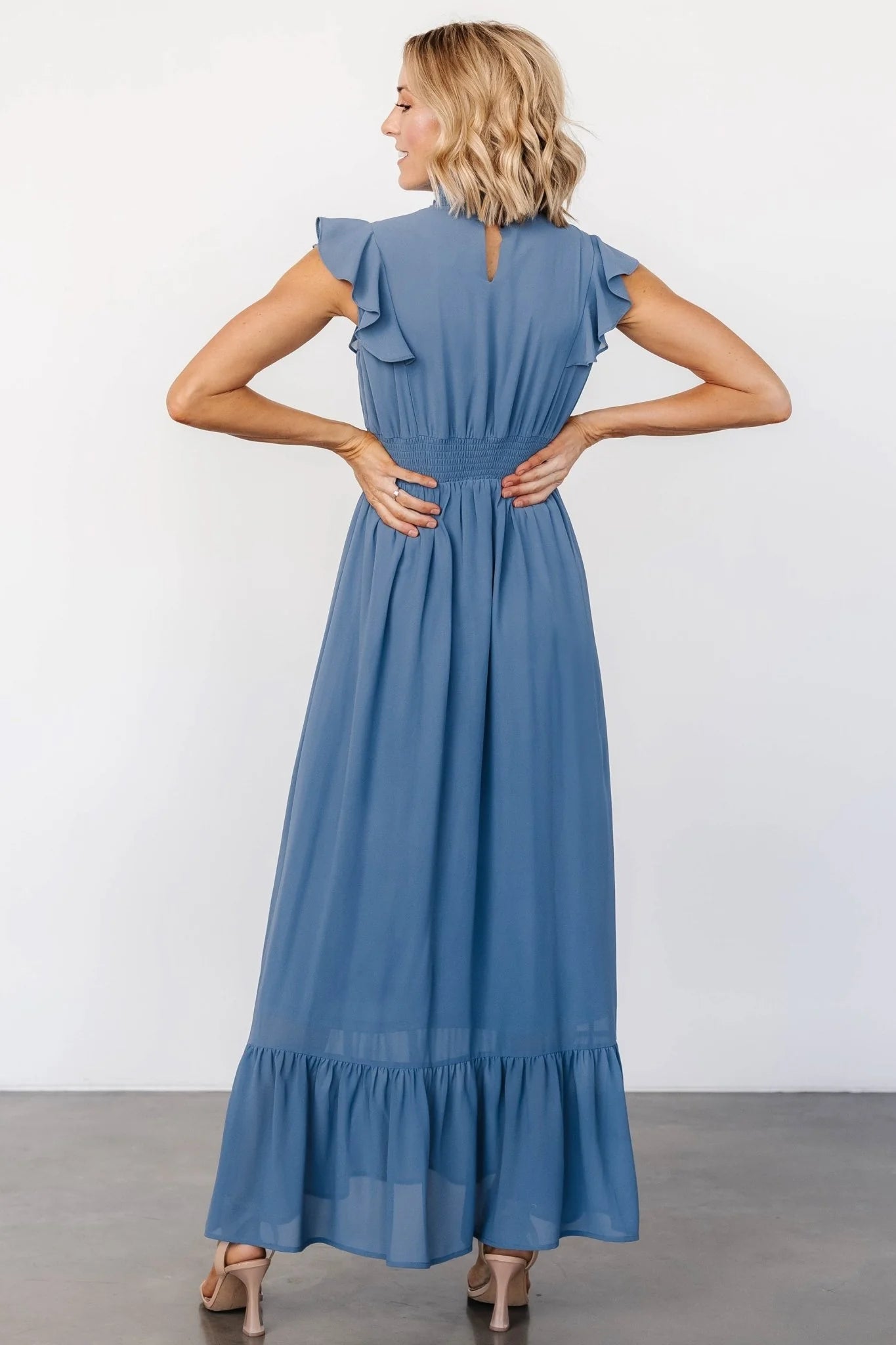 Kearny Ruffle Maxi Dress | Whisper Blue