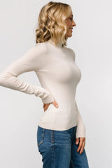 Lorelai Turtleneck Sweater Top | Cream
