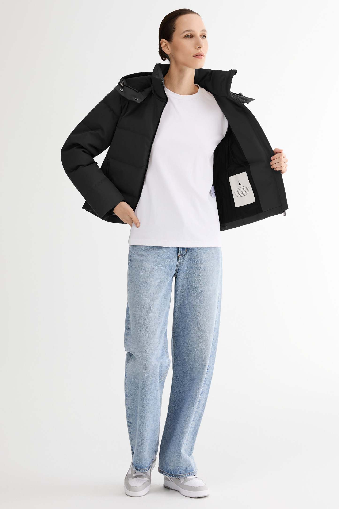 CityForm Short Detachable Hood Down Jacket