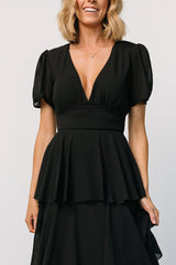 Montaigne Ruffle Maxi Dress | Black