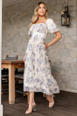 Annabeth Midi Dress | Cream + Slate Floral