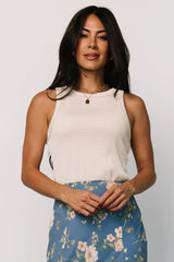 Raye Textured Tank Top | Cream