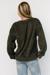 Brina Teddy Crewneck | Charcoal Gray