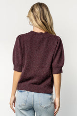Keira Sweater Top | Dark Plum