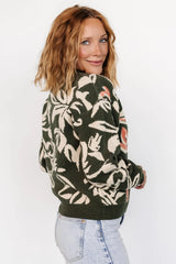 Aiden Sweater | Green Print