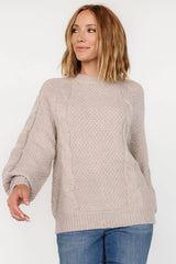 Lukas Cable Knit Sweater | Natural