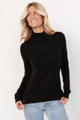 Lorelai Turtleneck Sweater Top | Black