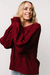 Anthony Knit Sweater | Wine