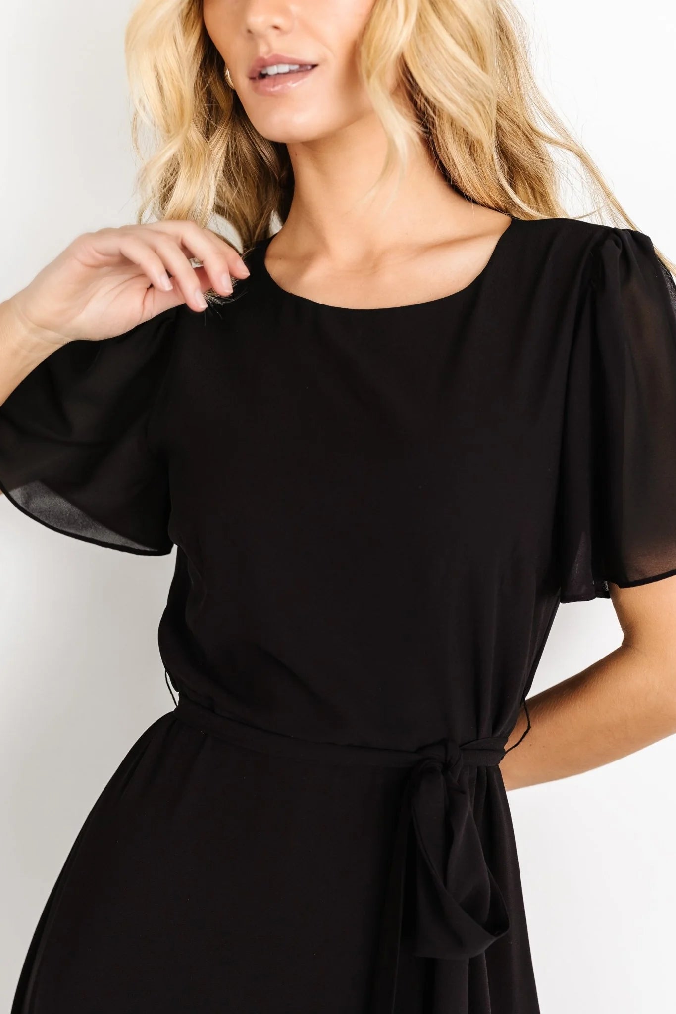 Naomi Short Sleeve Maxi Dress | Black