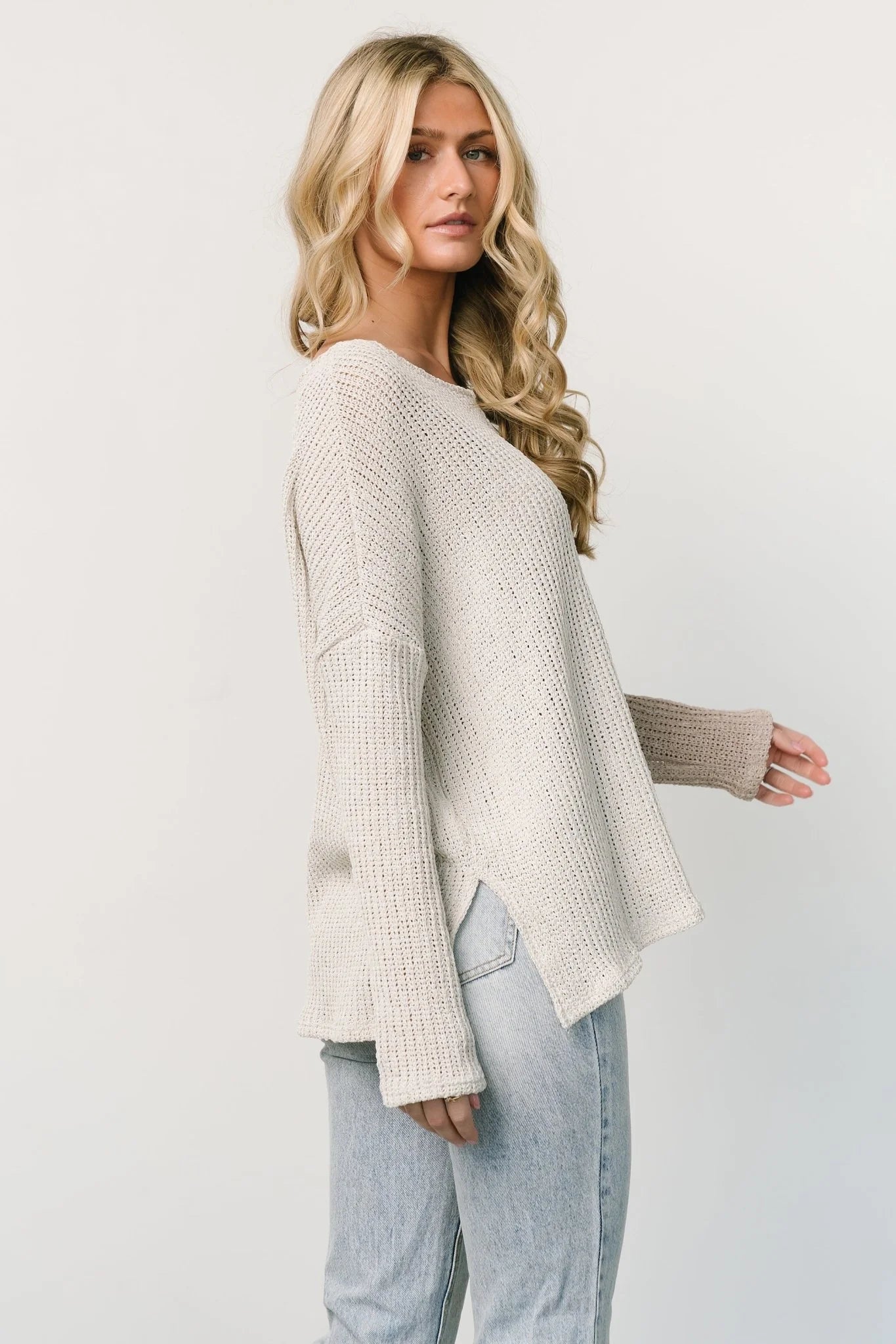 Castelo Knit Top | Natural + Sand