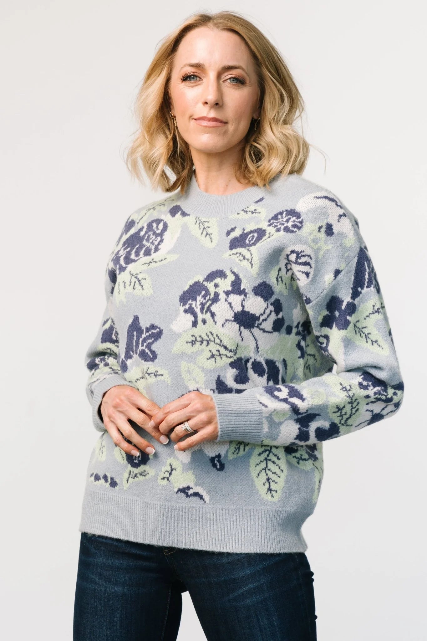 Munich Sweater | Light Blue Multi