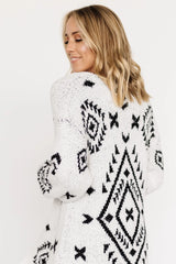 Missoula Oversized Cardigan | Off White + Black