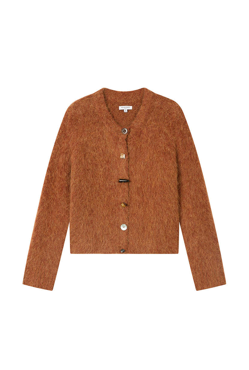 Brayden Alpaca Cardigan - Ginger