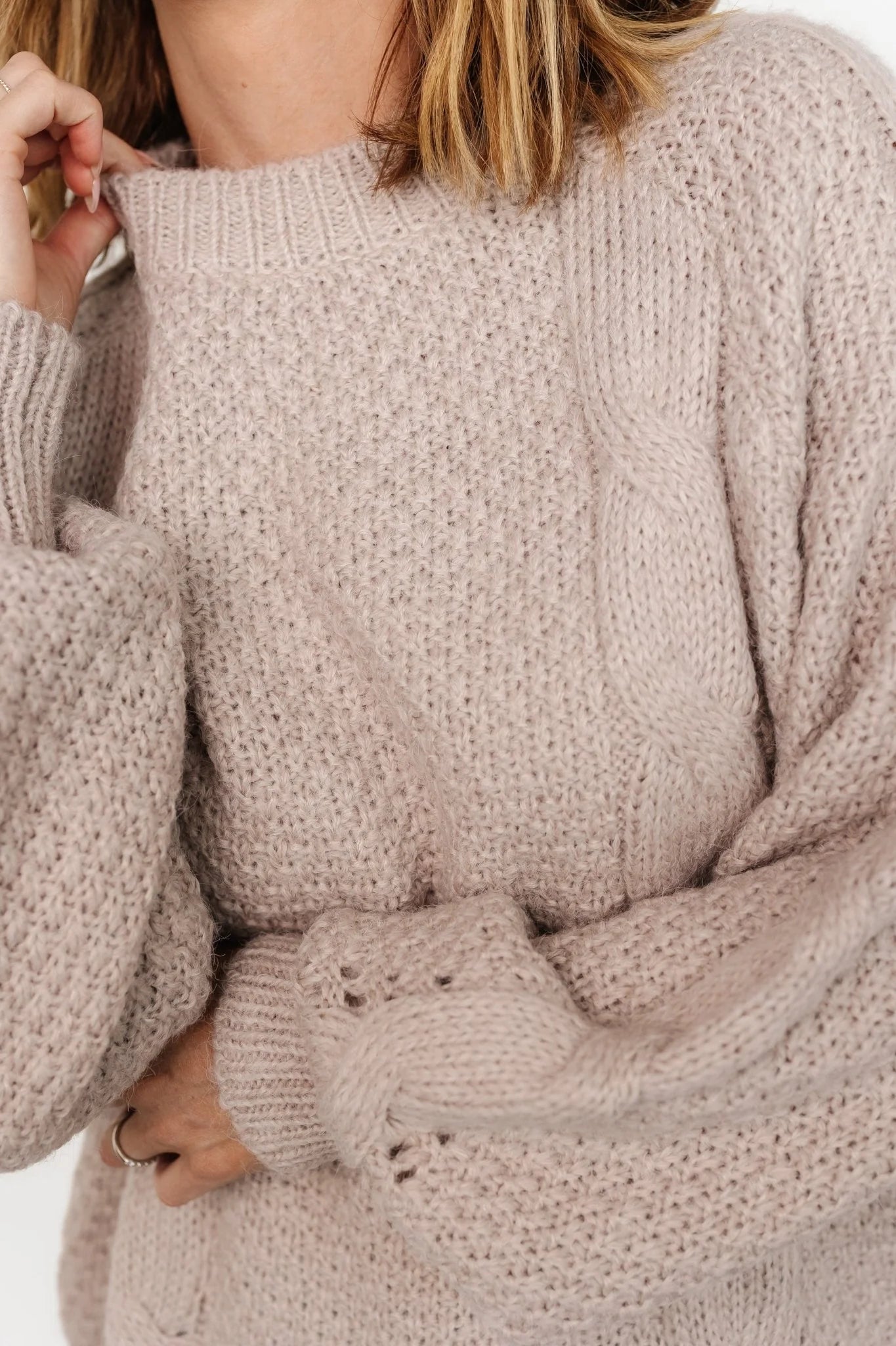 Lukas Cable Knit Sweater | Natural