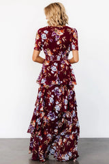 Montaigne Ruffle Maxi Dress | Mulberry Floral