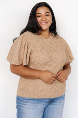 Asa Knit Sweater Top | Caramel