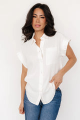 Jaye Button Top | Off White