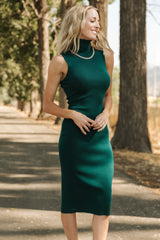 Melbourne Turtleneck Midi Dress | Emerald