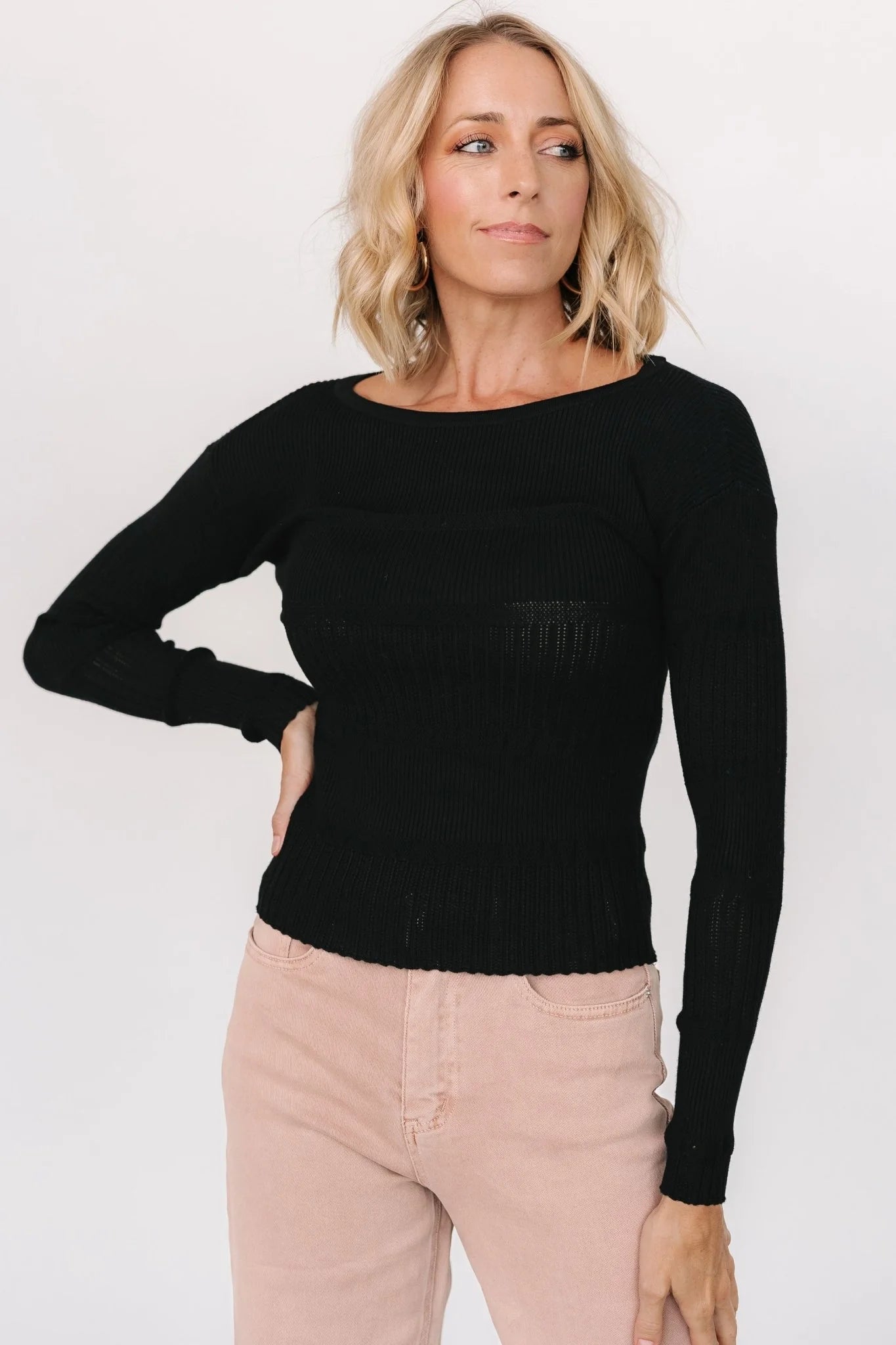 Bren Sweater Top | Black