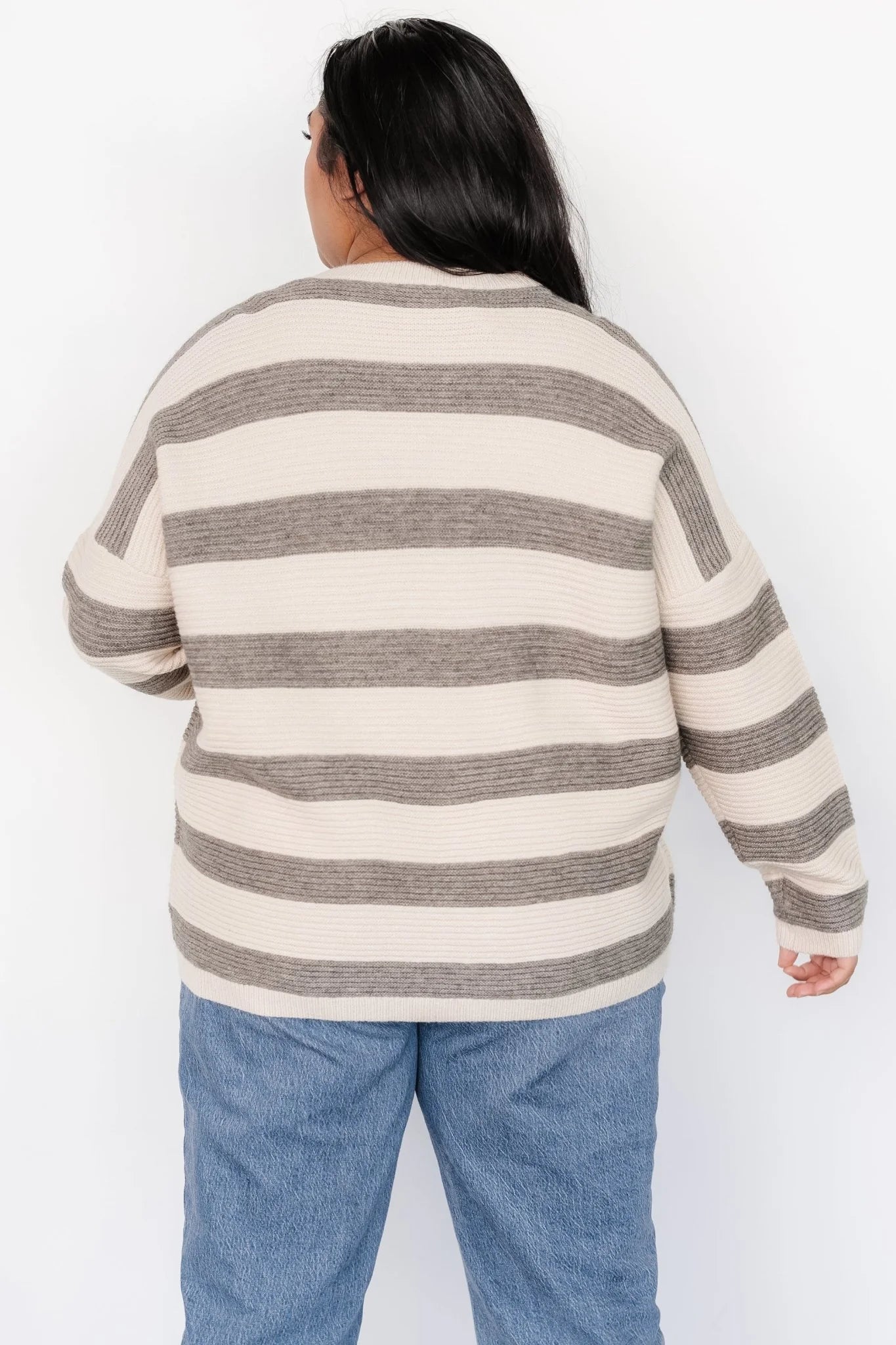 Ellington Knit Sweater | Cream + Gray