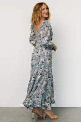 Estefania Maxi Dress | Blue + Peach Floral