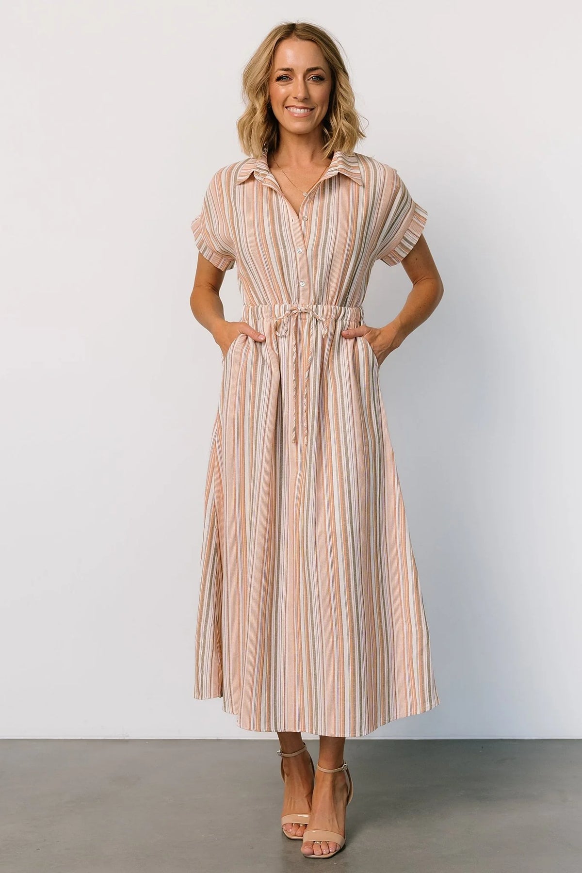 Carole Midi Dress | Multi Stripe