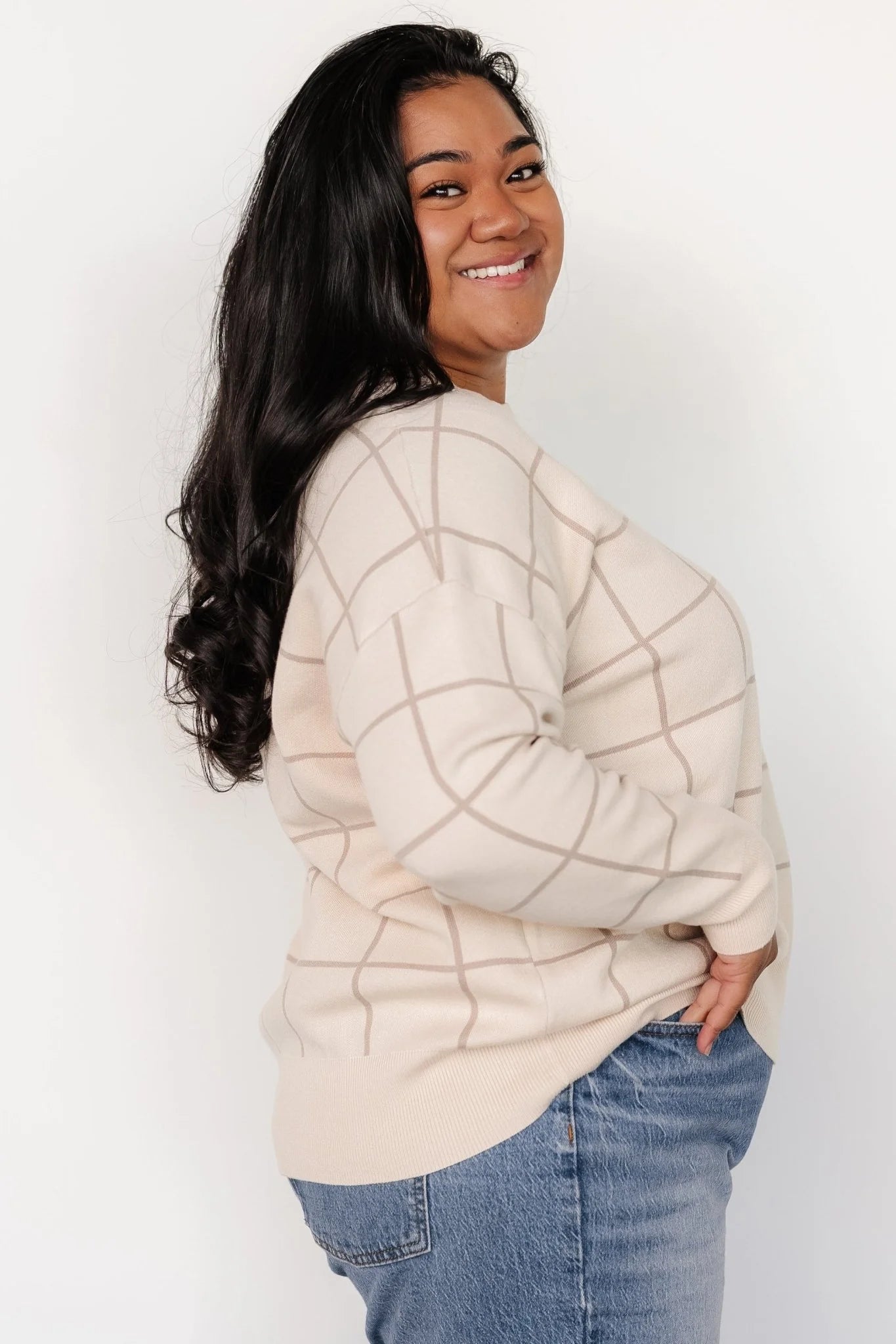 Alden Knit Sweater | Oatmeal + Taupe