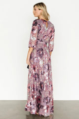 Destiny Sequin Maxi Dress | Lilac Floral