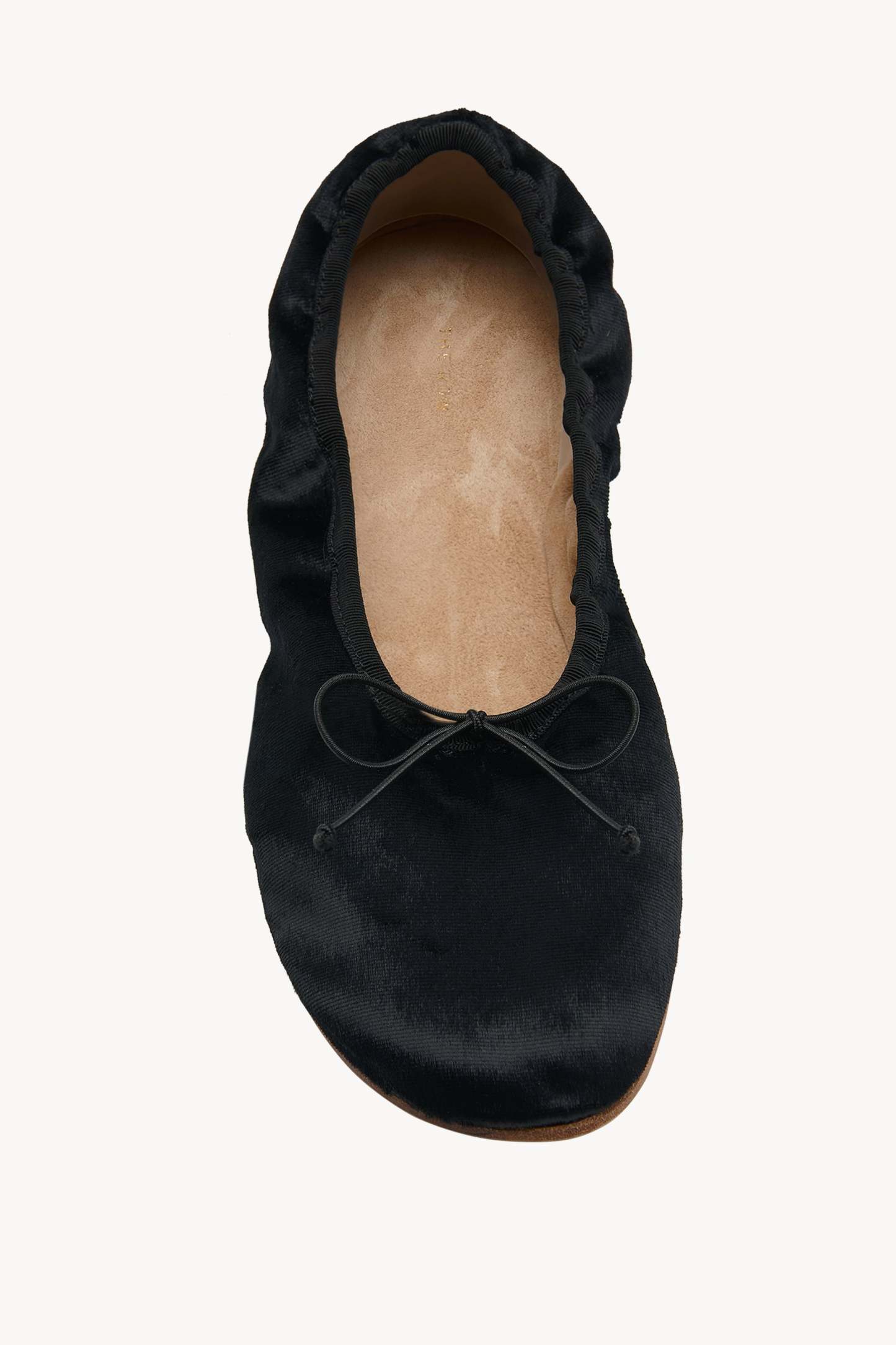 Round Ballet Flat in Velvet