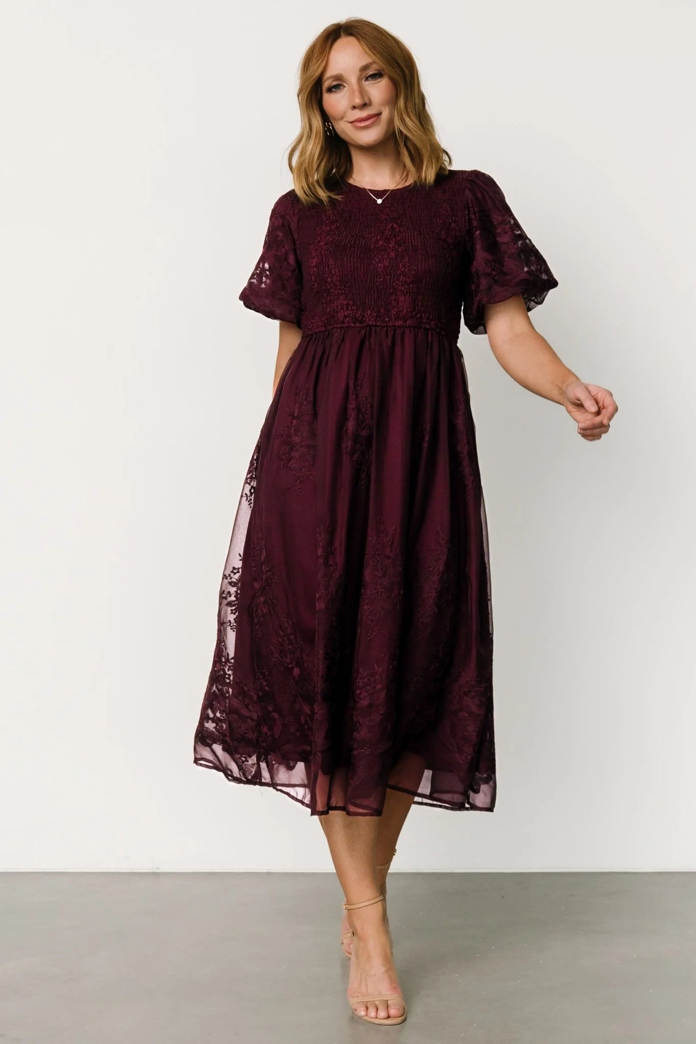 Corrine Embroidered Midi Dress | Mulberry