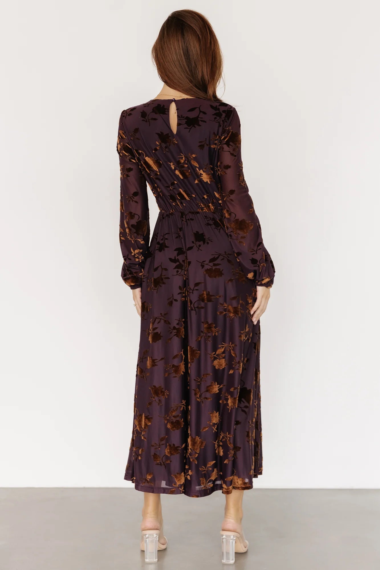 Thora Velvet Dress | Deep Plum + Bronze