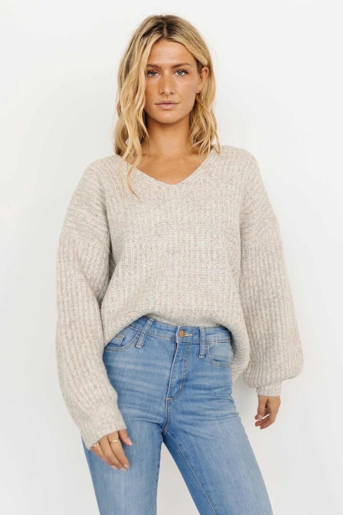 Brynna Bubble Sleeve Sweater | Multi