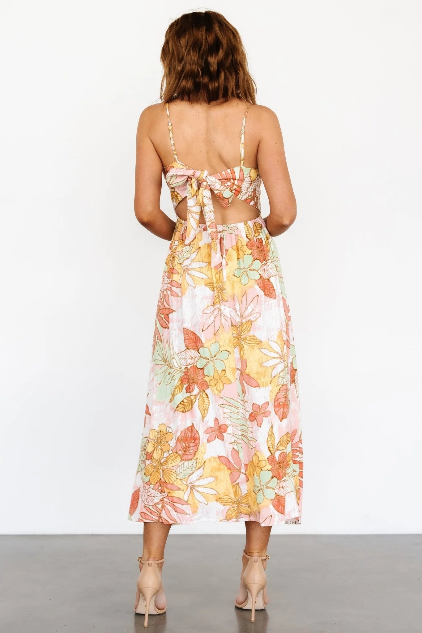 Hilo Back Tie Maxi Dress | Multi