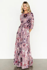 Destiny Sequin Maxi Dress | Lilac Floral