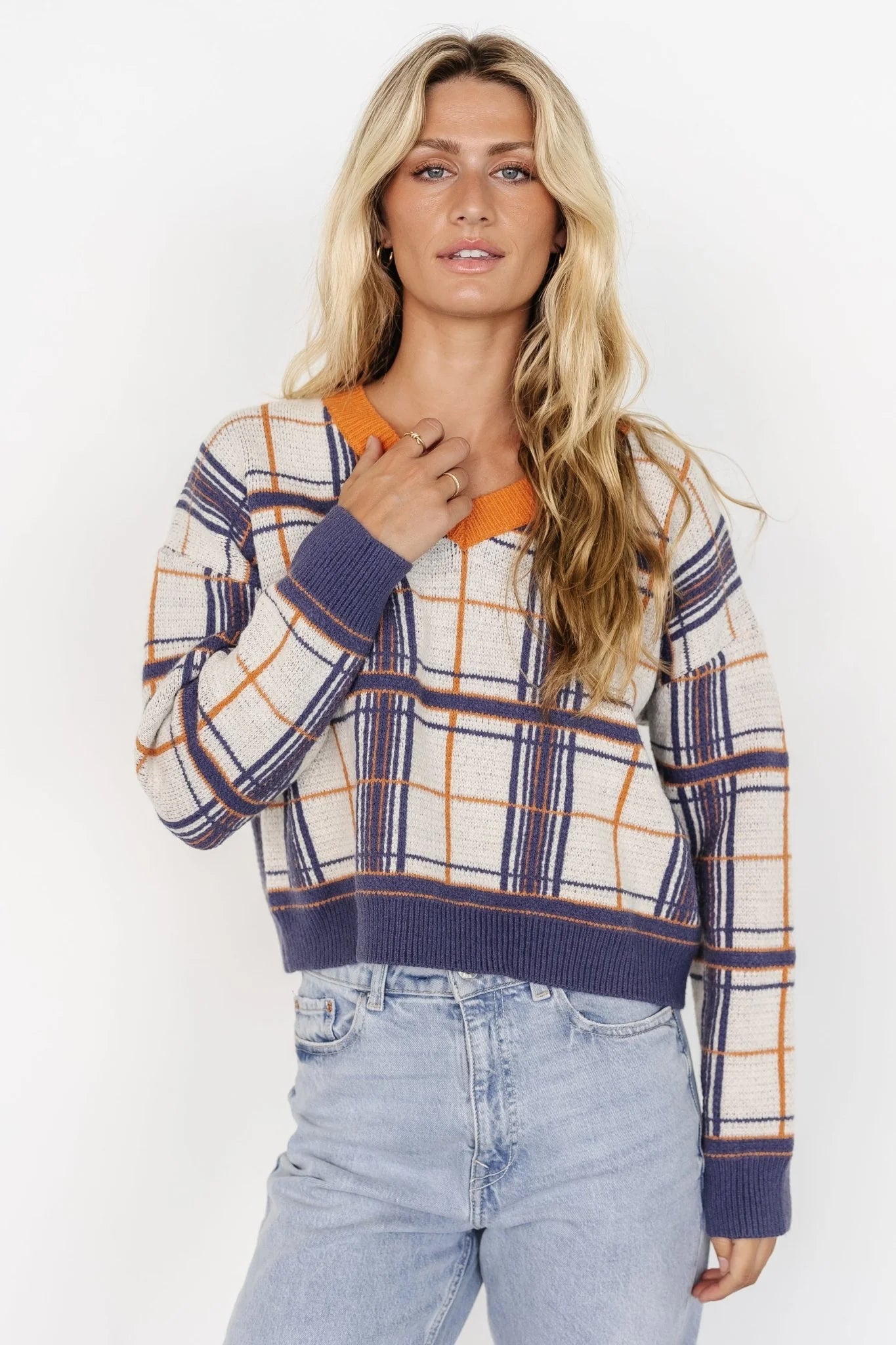 Verbier Sweater | Blue + Orange