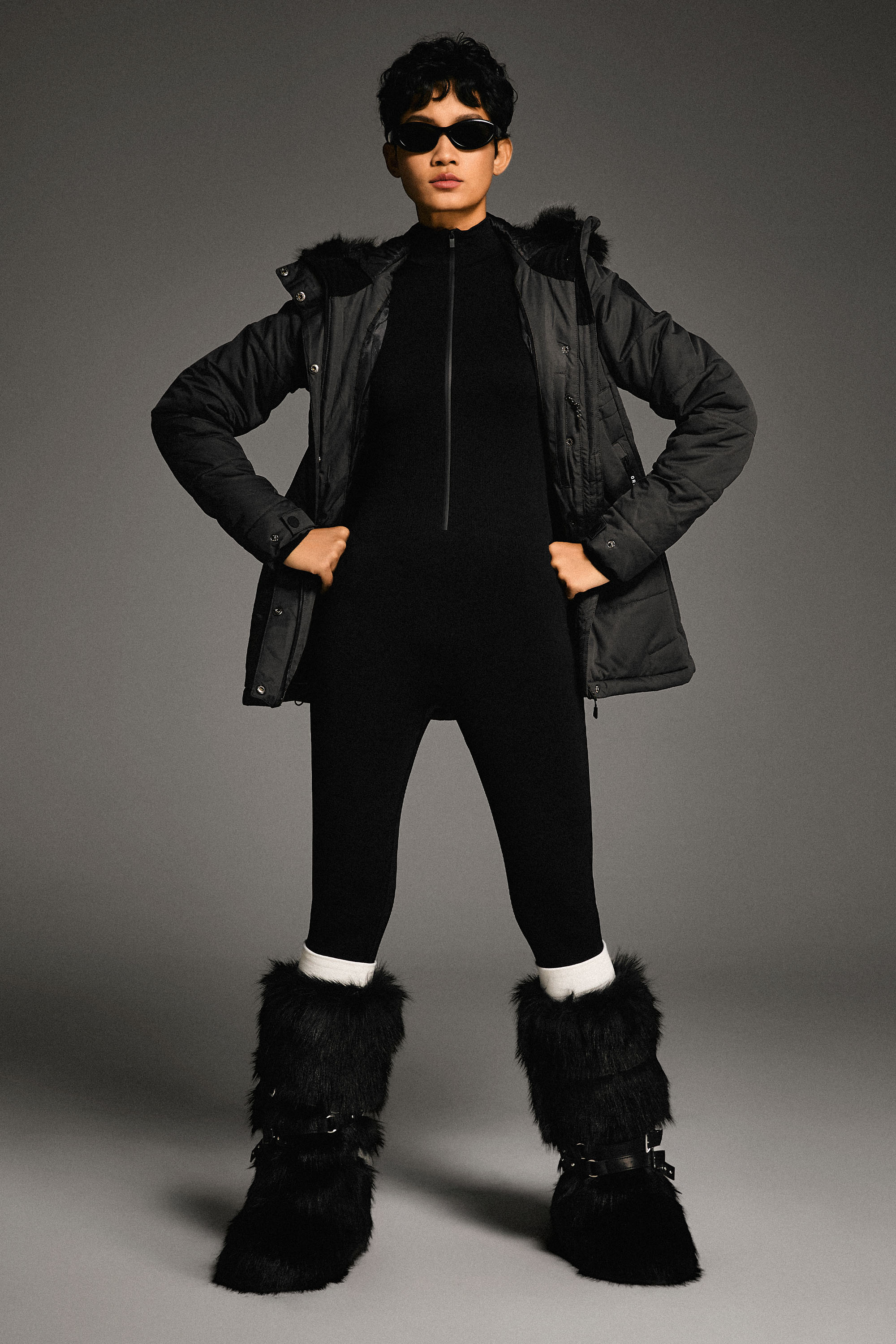 Faux Fur Hooded Mountain Parka Jacket