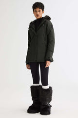 Faux Fur Hooded Mountain Parka Jacket