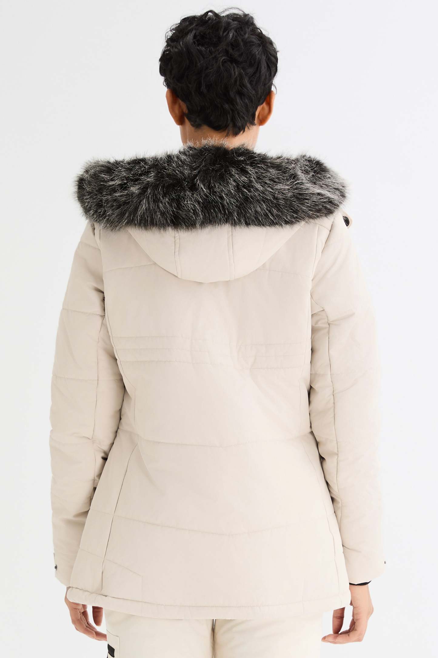 Faux Fur Hooded Mountain Parka Jacket