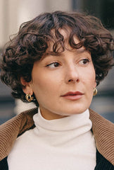 Gold Textured Claw Wrap Earrings